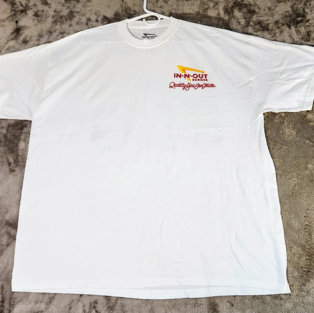In-N-Out White T-Shirt • In-N-Out Logo On Front of Shirt •
